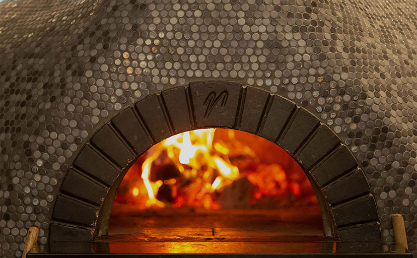 P-Town Pizza's Italian wood-fired pizza oven.