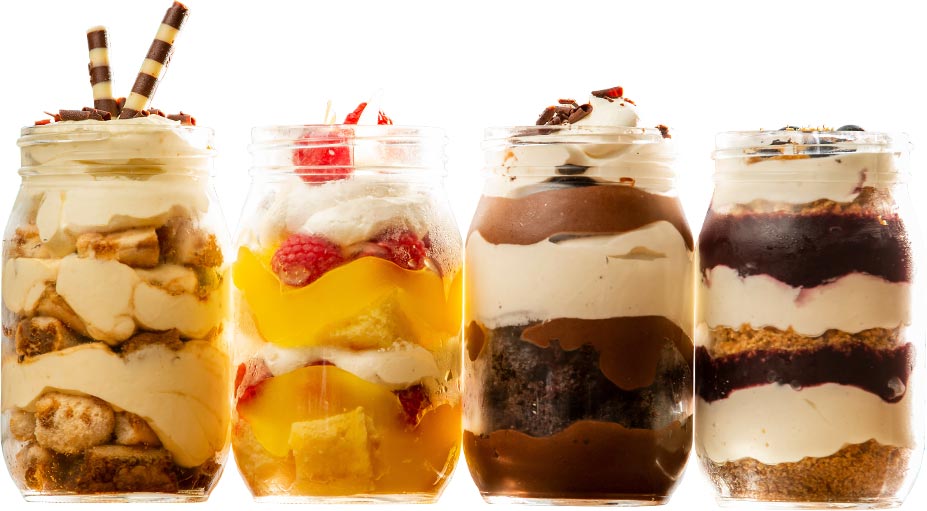 P-Town Pizza dessert jars.